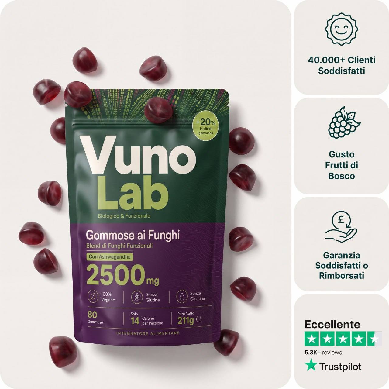 VunoLab™ Gummies ai Funghi Funzionali