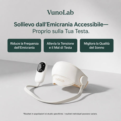 VunoLab™ – Maschera Intelligente per l’Emicrania