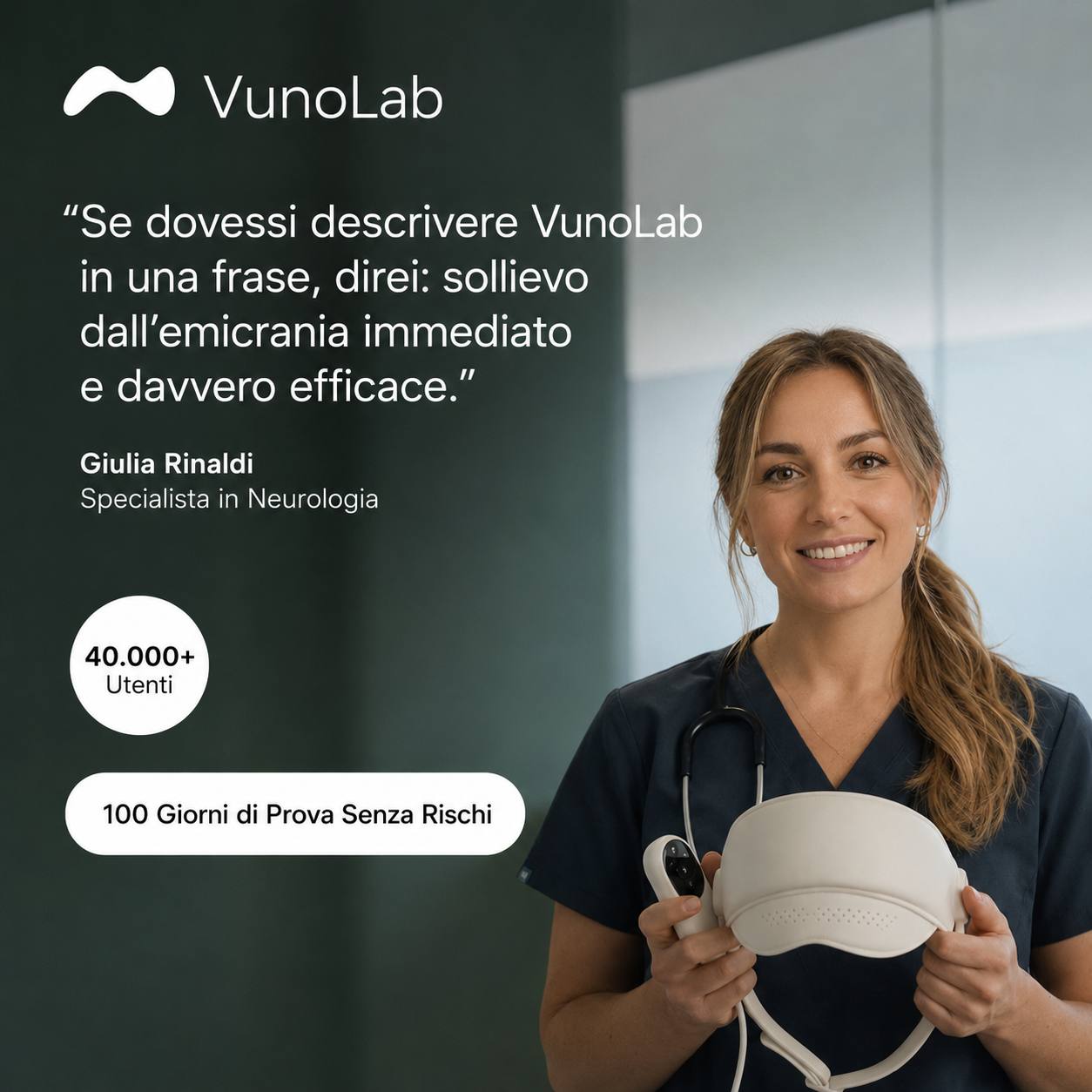VunoLab™ – Maschera Intelligente per l’Emicrania